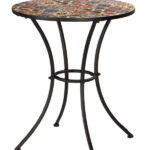 Tavolino Tondo Mosaico Flower