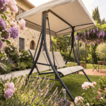 Dondolo Giardino 3 Posti Amalfi in Textilene 178x125x165 cm - immagine 2