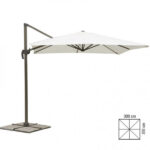 Ombrellone deluxe 3m x 3m