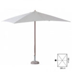 Ombrellone in legno 3x2 m.