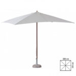 Ombrellone in legno 3x3 m.