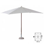 Ombrellone in legno 4X3 M.