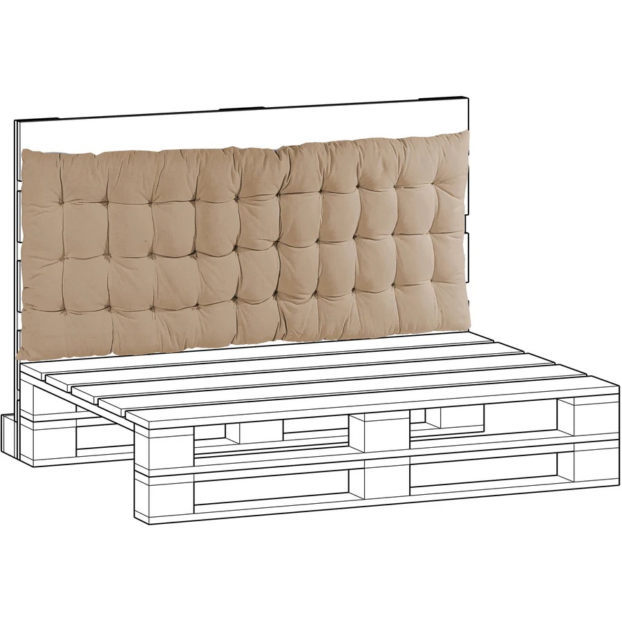 669901 Cuscino Schienale per Divano Pallet e Bancali Esterno - immagine 1