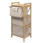Mobiletto Portabiancheria 3 Scomparti Linea Bamboo