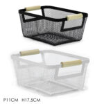 Cesta con manici in legno