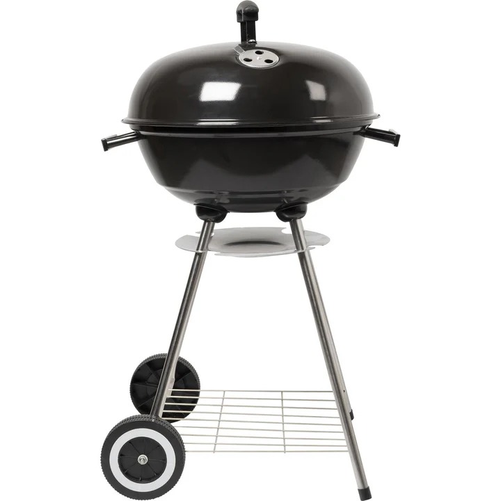 727302 Barbecue Tondo con Coperchio e Ruote - immagine 1