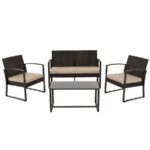 Set giardino con 2 sedie panchina e tavolino