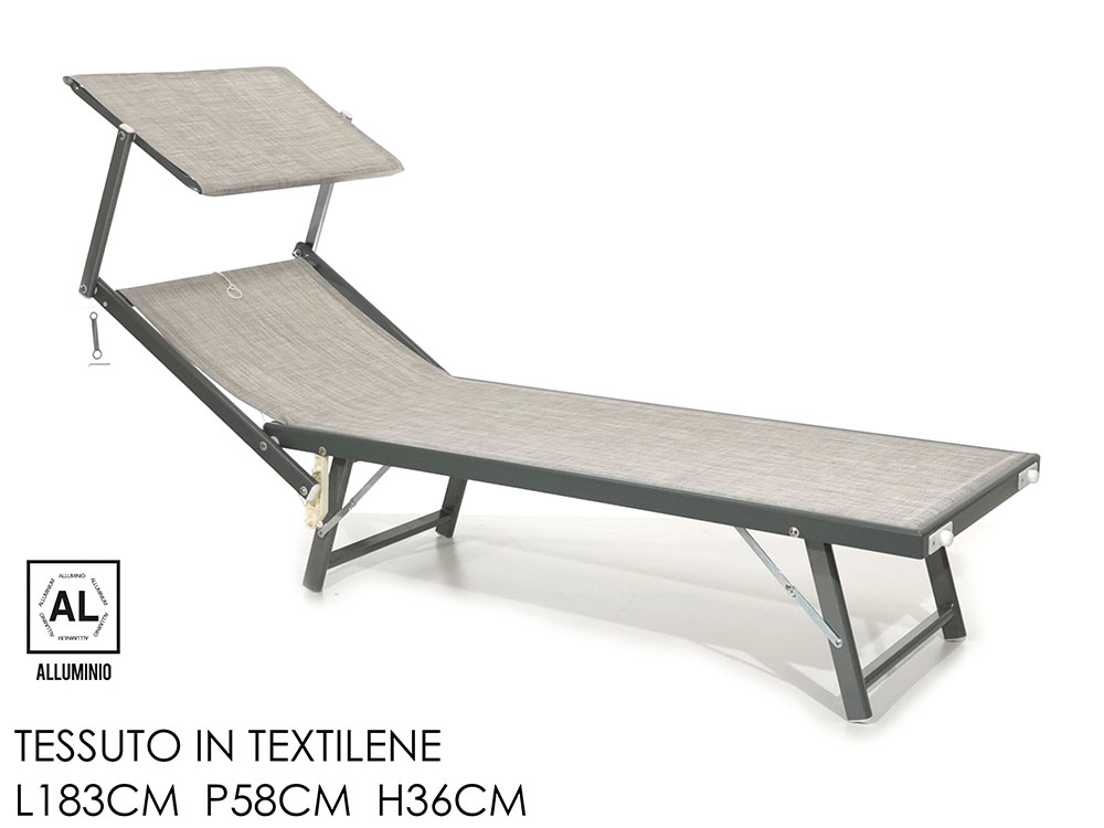 796600 Lettino Da Mare In Alluminio - immagine 1