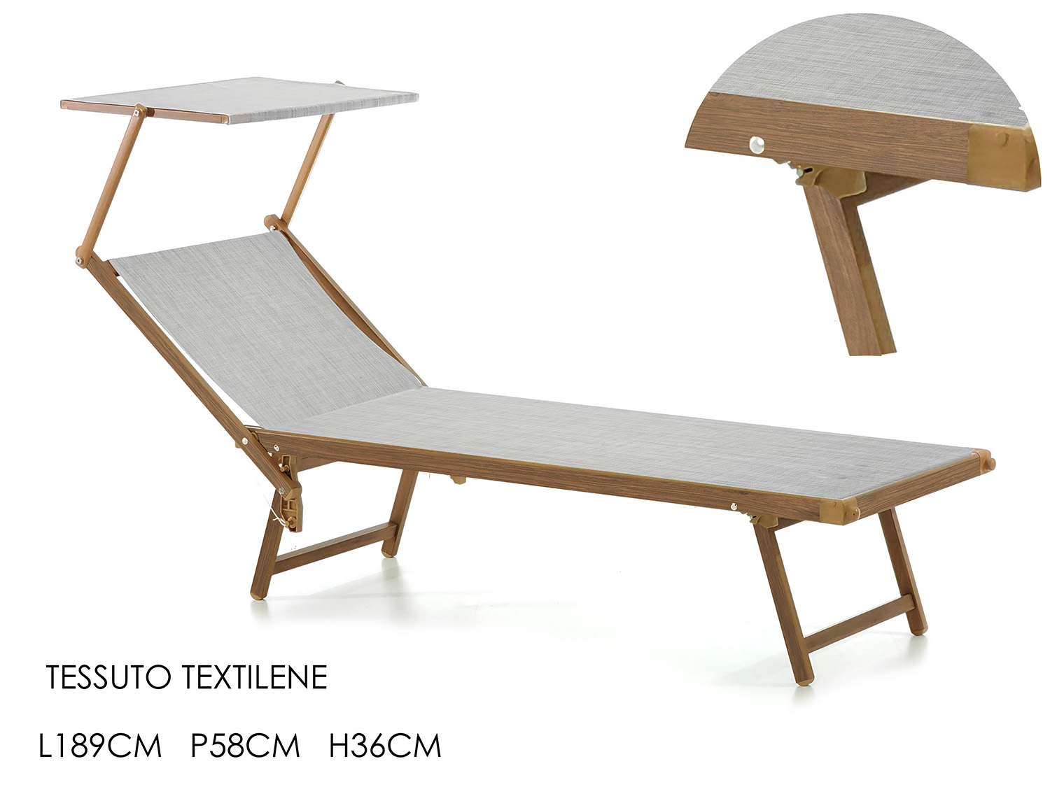 796617 Lettino Mare Effetto Legno - immagine 1