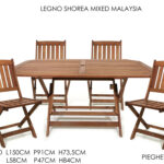 Set tavolo e sedie legno malaysia