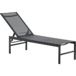 Lettino Prendisole Da Esterno In Alluminio - Antracite