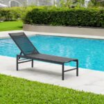 Lettino Prendisole Da Esterno In Alluminio - Antracite - immagine 3