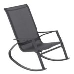 Poltrona a dondolo grigia