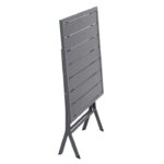 Tavolo da Giardino Pieghevole Quadrato in Acciaio Grigio 60x60 cm - immagine 5
