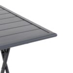 Tavolo da Giardino Pieghevole in Acciaio Grigio 110x70cm - immagine 3