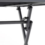 Tavolo da Giardino Pieghevole in Acciaio Grigio 110x70cm - immagine 4