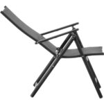 Sedia Pieghevole 7 Posizioni In Acciaio Antracite/Ecru - immagine 2