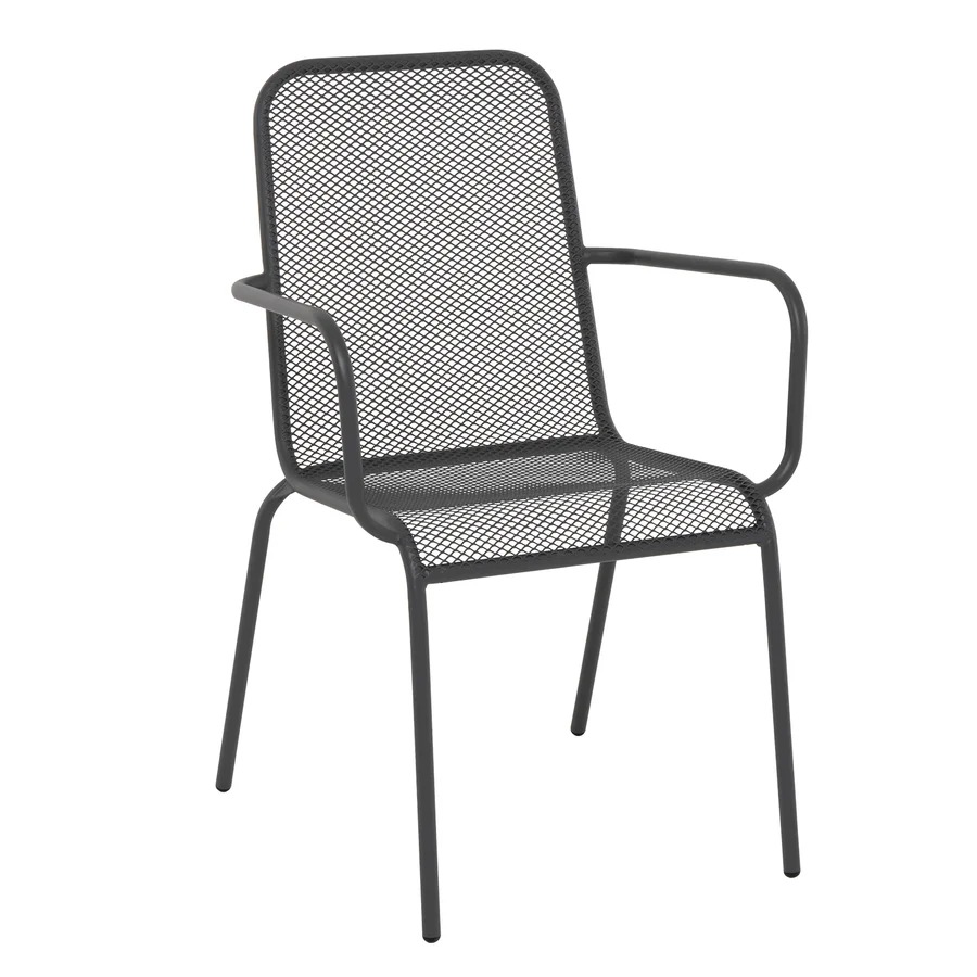 804501_1 Sedia Giardino in Acciaio - Grigio - immagine 1