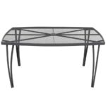 Tavolo Rettangolare in Acciaio Nero