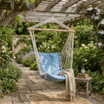 Sedia ad Amaca Sospesa in Tessuto da Giardino e Balcone 90x52 cm - immagine 2