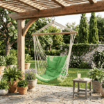 Sedia ad Amaca Sospesa in Tessuto da Giardino e Balcone 90x52 cm
