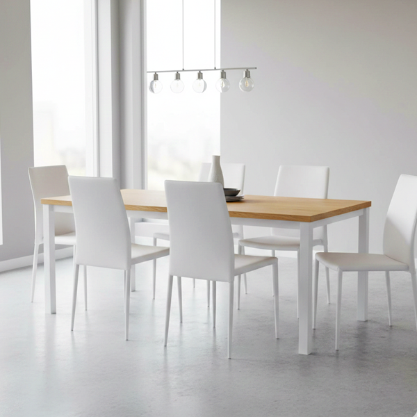 Tavola 13 Set 6 Sedie Design Bianche - immagine 1