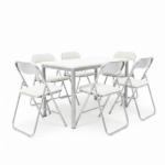 Set 6 Sedie  Pieghevoli Bianca