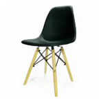 Set 4 Sedie  Nere  Con Gambe in Legno h82cm - immagine 2