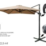 Ombrellone Lampada Lux 2.5x2.5m