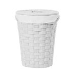 Cesta Portabiancheria in tnt Bianca - h49 cm diametro 40 cm