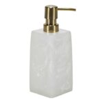 Dispenser Sapone Effetto Marmo Bianco 300ml -h.19,3x7,2x7,2cm
