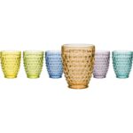 Bicchieri in vetro Multicolor Demetra 27 cl -set 6 pezzi