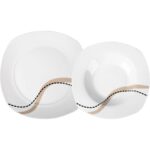 Servizio 12 pz piatti Flexy in porcellana