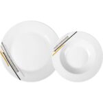 Servizio 12 pz di piatti Antalya in Porcellana