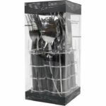 Servizio posate 24 pezzi grigio in acciaio inox Sharon - immagine 2