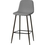 Set 4 PZ Sgabelli Alti tessuto in Lino Grigio - immagine 3