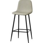 Set 4  Sgabelli Alti tessuto in Lino Beige - immagine 3