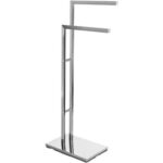 Piantana Portasciugamani 2 Posti in Metallo Cromato