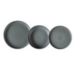 Servizio 18 pz piatti in stoneware Nordica Grigio - immagine 4