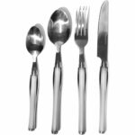 Servizio posate 24 pezzi bianco in acciaio inox Sharon