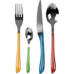 Servizio posate in acciaio inox Multicolor 24 pezzi Glossy mix Premium