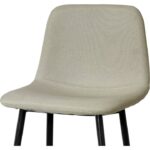 Set 4  Sgabelli Alti tessuto in Lino Beige - immagine 2