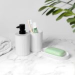 Set Bagno 3 pezzi in Polipropilene Bianco - immagine 2