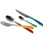Servizio posate in acciaio inox Multicolor 24 pezzi Glossy mix Premium - immagine 2