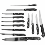 Ceppo coltelli 12 pezzi +Acciaino con stand in legno - immagine 2