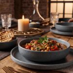Servizio 18 pz piatti in stoneware Nordica Grigio - immagine 3