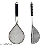 Colatutto in acciaio 18cm c/manico nero