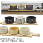 Set 3pz Antip. Shirokuro c/vassoio bamboo