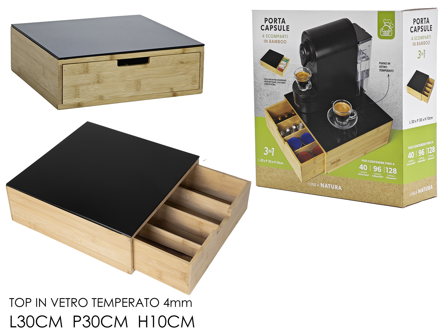 751197 Portacapsule in bamboo - immagine 1