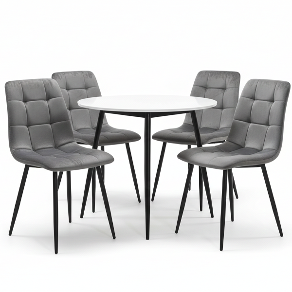 Set 4 Sedie 64x47x69cm Grigia Set 4 Sedie 64x47x69cm Grigia - immagine 1